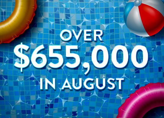 Over $655,000 in August